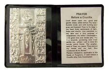 ​Metal Catholic Stations of the Cross Plaque with Prayer Leatherette Folder picture