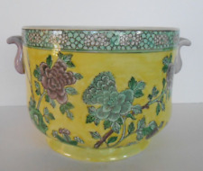 Vintage Cache Pot Planter Pot Japanese Porcelainware Decorated in Hong Kong picture