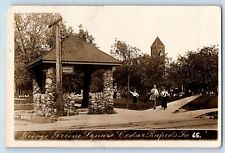 Cedar Rapids Iowa IA Postcard RPPC Photo George Greene Square c1910's Antique picture
