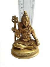 Shiva Lord Brass Statue Hindu God Idol Figurine Figure Vintage picture