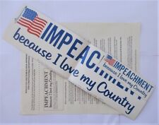 Two Original Impeach Richard M. Nixon Bumper Stickers 1974 