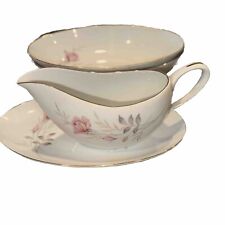 Camelot China American Rose Pattern 1655 Japan Gravy Boat Set picture