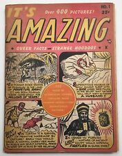 IT’S AMAZING: UNCANNY SUPERSTITIONS - QUEER FACTS - STRANGE HOODOOS #1 1949 RARE picture