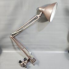 Vintage Articulating Desk Lamp Adjustable Drafting Work Light Clamp On Base picture