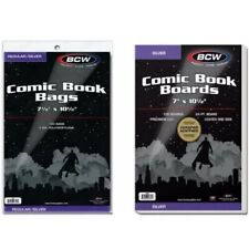 BCW Silver Comic Book Bags (Regular) and Backing Boards (100 pack) Acid Free picture