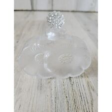 Lalique duex poppy flower AS IS perfume bottle glass vintage picture