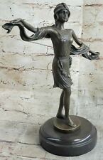 Nude Female Figure Statue Pure Bronze Sculpture Signed Mirval Solid No Reserve picture