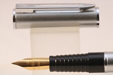 Vintage (c1985) Waterman Laureat MKI Stainless Steel Fine Fountain Pen, Cased picture