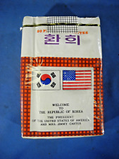 RARE Jimmy Carter trip to Korea 1979 Cigarette Soft package Empty Vintage picture