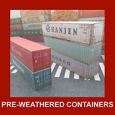 Pre-Weathered Model Rail Freight Shipping Containers x 12 OO Gauge 1:76 picture