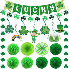 St Patricks Day Decorations, St Patricks Day Decor Set with 1 Lucky Banner, 1 Fe picture