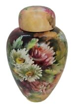 Antique Limoges Unsigned Lidded Jar / Vase 8 In picture