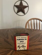 Vintage Hy-Klas Ground Pumpkin Pie Spice 1.5oz Tin St. Joseph, Missouri picture