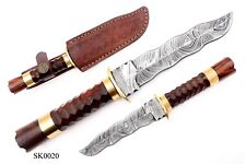 Beautiful handmade Damascus Steel knife comes with leather sheath picture