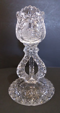 Vintage Haufbauer Bleikristall Byrdes 7 1/4 in Etched Crystal Candle Holder picture