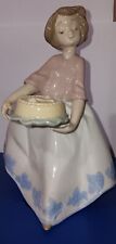 1990 lladro figurines retired Girl With Cake picture