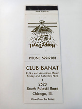 Vintage Matchbook: Club Banat, Chicago, IL picture