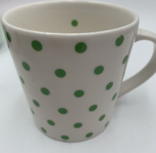 2003 Starbucks Barista Coffee Mug Green Polka Dot Quiconce Or Dotted Swiss picture