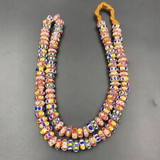 Vintage Tiny Chevron Trade African Glass Beads Strand, Awesome Glass Beads Strnd picture
