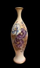 Antique Royal Bonn Franz Anton Mehlem Art Nouveau Hand Painted Vase Germany Iris picture