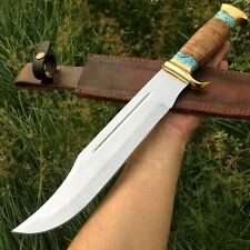 18 INCH CUSTOM HANDMADE D2 HUNTING CROCODILE DUNDEE BOWIE KNIFE picture