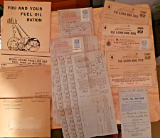 WWII MILITARY PAPERWORK FUEL AND FOOD RATIONS, PUBLICATIONS IN ORIGINAL ENVELOPE picture
