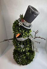 MACKENZIE CHILDS CHRISTMAS HOLIDAY SNOWMAN TOPIARY picture