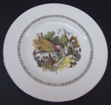 SHELLEY FINE BONE CHINA  WALL PLATE ENGLAND ''COUNTRY SCENE'' VINTAGE C1938-1966 picture