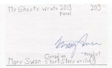 Mary Swan Signed 3x5 Index Card Autographed Signature Author Writer The Deep picture