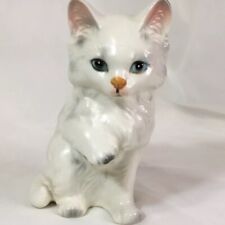 5” Vintage Kitten, Cat Figurine, Brinn’s, Japan, White, Porcelain, Collectible❤️ picture
