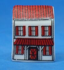 Birchcroft Miniature House Shaped Thimble -- Red Roof Villa picture