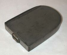 Beautiful Antique Pewter Box Tombstone Shaped with Hinged Lid Marked I*BANKS picture