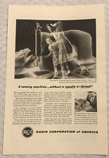 Vintage 1947 RCA Original Print Ad Full Page - Without A Needle Or Thread picture