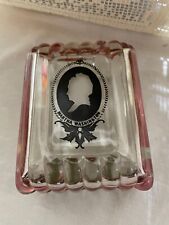 Extremaly Rare Martha Washington Cameo Glass with cover rose edged lid  picture