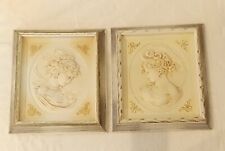 Vintage MCM Pair Turner Wall Accessory East Wind West Wind 3D Female Cameos picture
