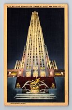 New York NY-New York, RCA Building, Rockefeller Center, c1942 Vintage Postcard picture