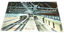 SEPTEMBER 1908 BANGOR UNION STATION TRAIN SHED USED POST CARD picture