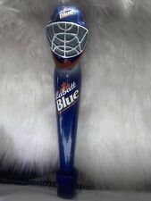 LABATT BLUE Hockey Goalie Mask Figural Draft Beer Tap Handle 13in picture