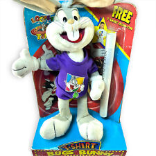 1994 Bugs Bunny Looney Tunes 11” Plush by Tyco w/ FREE T-Shirt Iron-On VTG- NOS picture