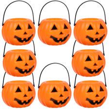 8pcs Pumpkin Bucket Pumpkin Bucket Decor Halloween Treat Bag picture