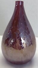 SIGNED Jon B.B. Conical Blown Art Glass Vase Oil Diffuser Iridescent Splatter picture