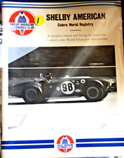 Shelby American Cobra World Registry First Registry ever published picture