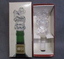 MIKASA Crystal CHERUB SONG Bottle Stopper ORIGINAL BOX Christmas Holiday Barware picture
