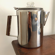 Eurolux Percolator Coffee Maker Pot 9 Cups Glossy Stainless Steel picture