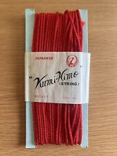 Vintage Japanese Kumihimo String, Made In Japan, Red, In Package picture