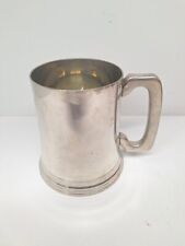 Vintage Gaskell & Chambers Pewter Pint Tankard  Birrmingham England Glass Bottom picture
