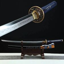 Hand Grind Real Hamon Clay Tempered T10 Steel Japanese Samurai Katana Sword* picture
