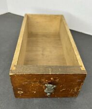 Vintage Wooden Drawer Box White Oak Face Decorative Pull ~ 10-1/4” X 5” X 2-7/8” picture