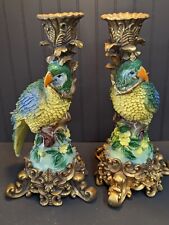 Pair Of Vintage Chrisdon Parrot Candle Holders picture