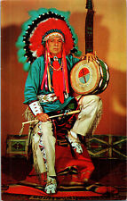 Chief Wolf Robe Pueblo Acoma Native American Indian First Nation Chrome Postcard picture